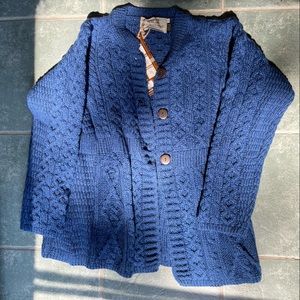 NWT Original Aran Sweater Market Wool Sweater, Size Small, Made In Ireland